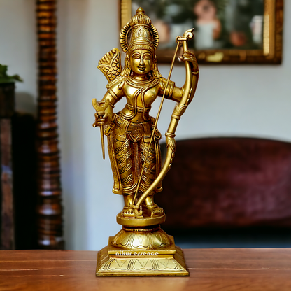 Lord Ram Parivar Darbar Solid Brass idol - 19 inches Nikuressence