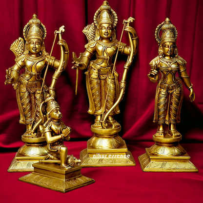 Lord Ram Parivar Darbar Solid Brass idol - 19 inches Nikuressence