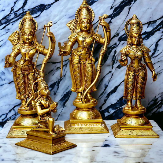 Lord Ram Parivar Darbar Solid Brass idol - 19 inches Nikuressence