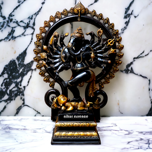 Black Ganesha Dancing Brass idol - 25 inches Nikuressence