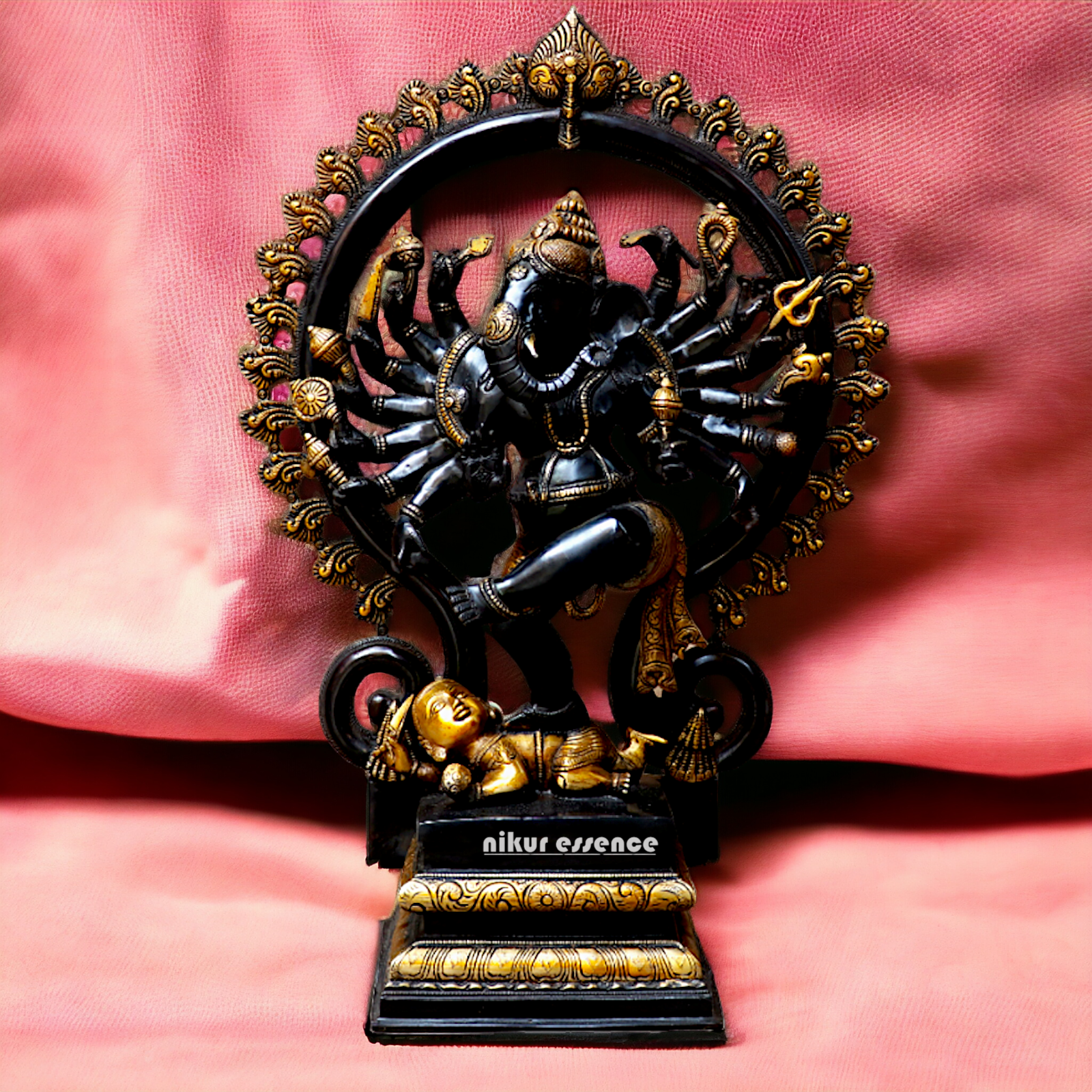 Black Ganesha Dancing Brass idol - 25 inches Nikuressence