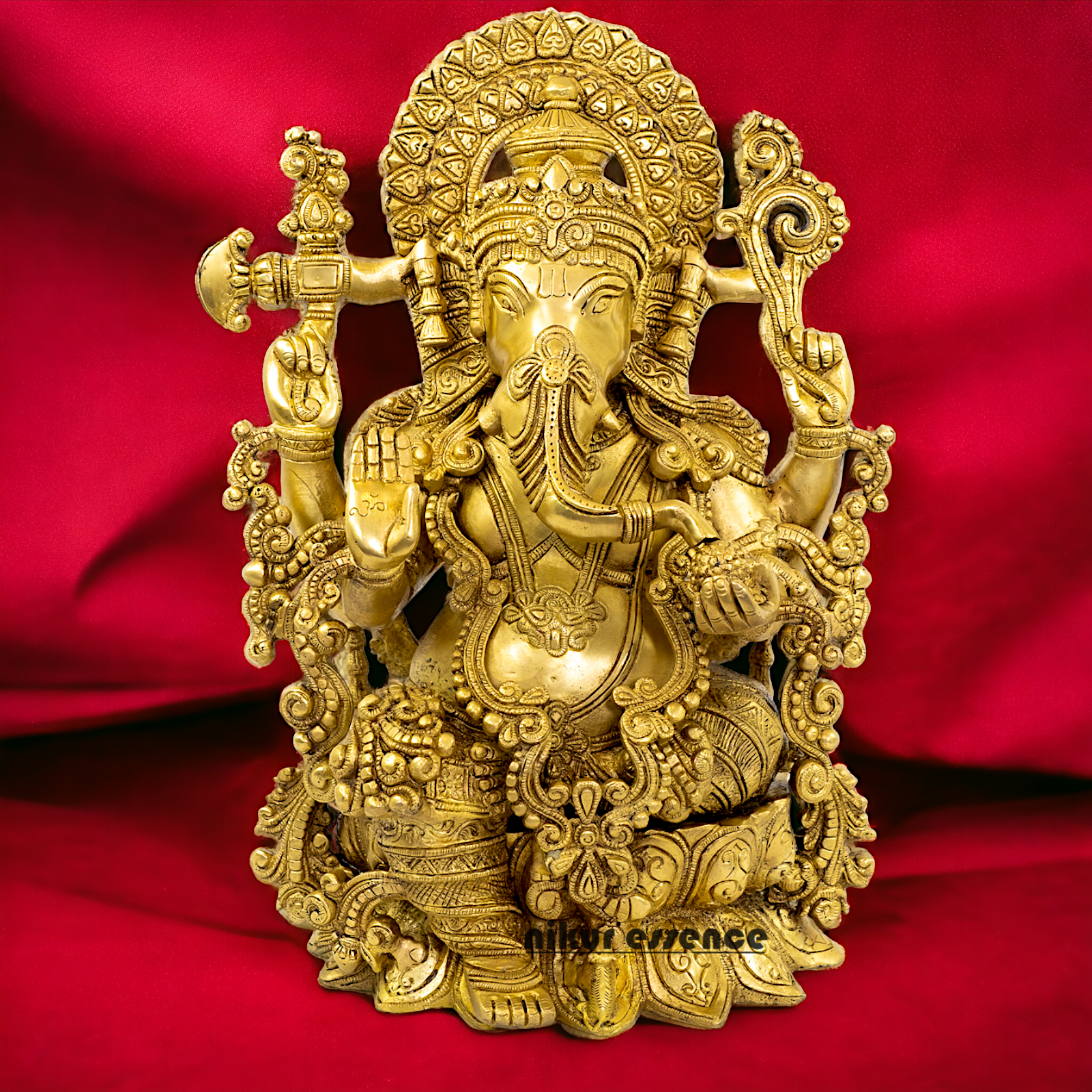 Pure Brass Ganesha Ganpati Idol - 15 Inches Nikuressence