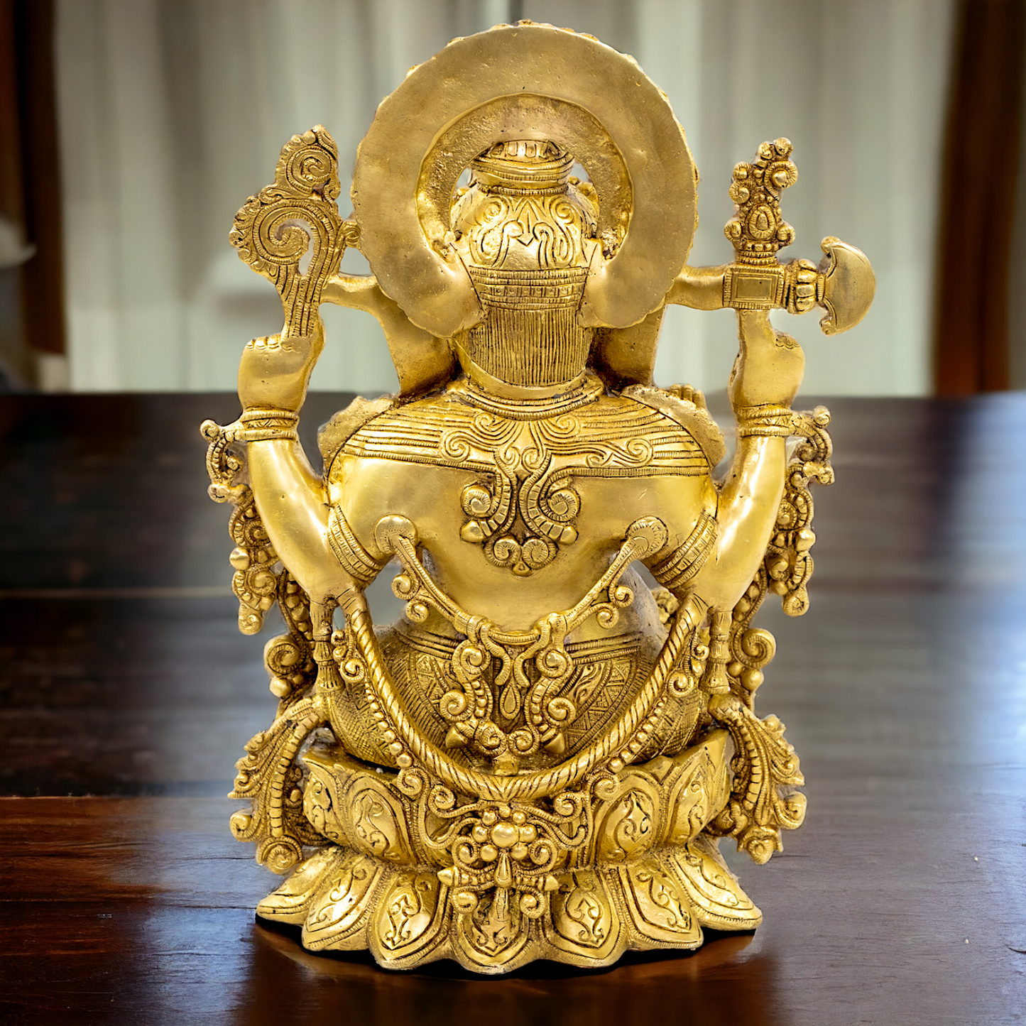 Pure Brass Ganesha Ganpati Idol - 15 Inches Nikuressence