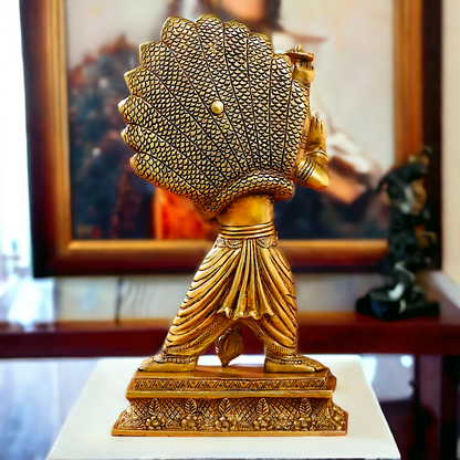 Lord Vishnu Narasimha Solid Brass idol - 11.5 inches Nikuressence