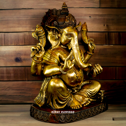 Lord Ganpati Ganesha Brass idol - 20.5 inches Nikuressence