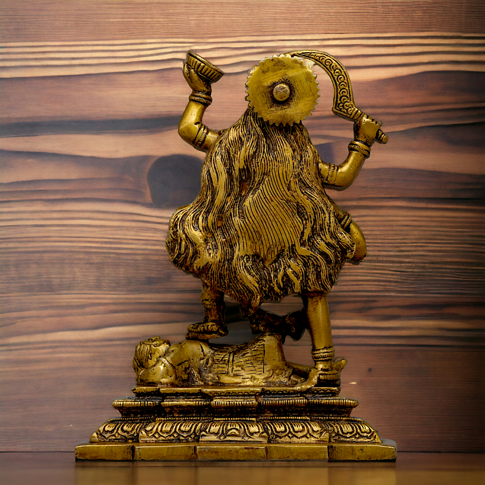 Pure Brass Kali Mata idol - 7.5 inches Nikuressence