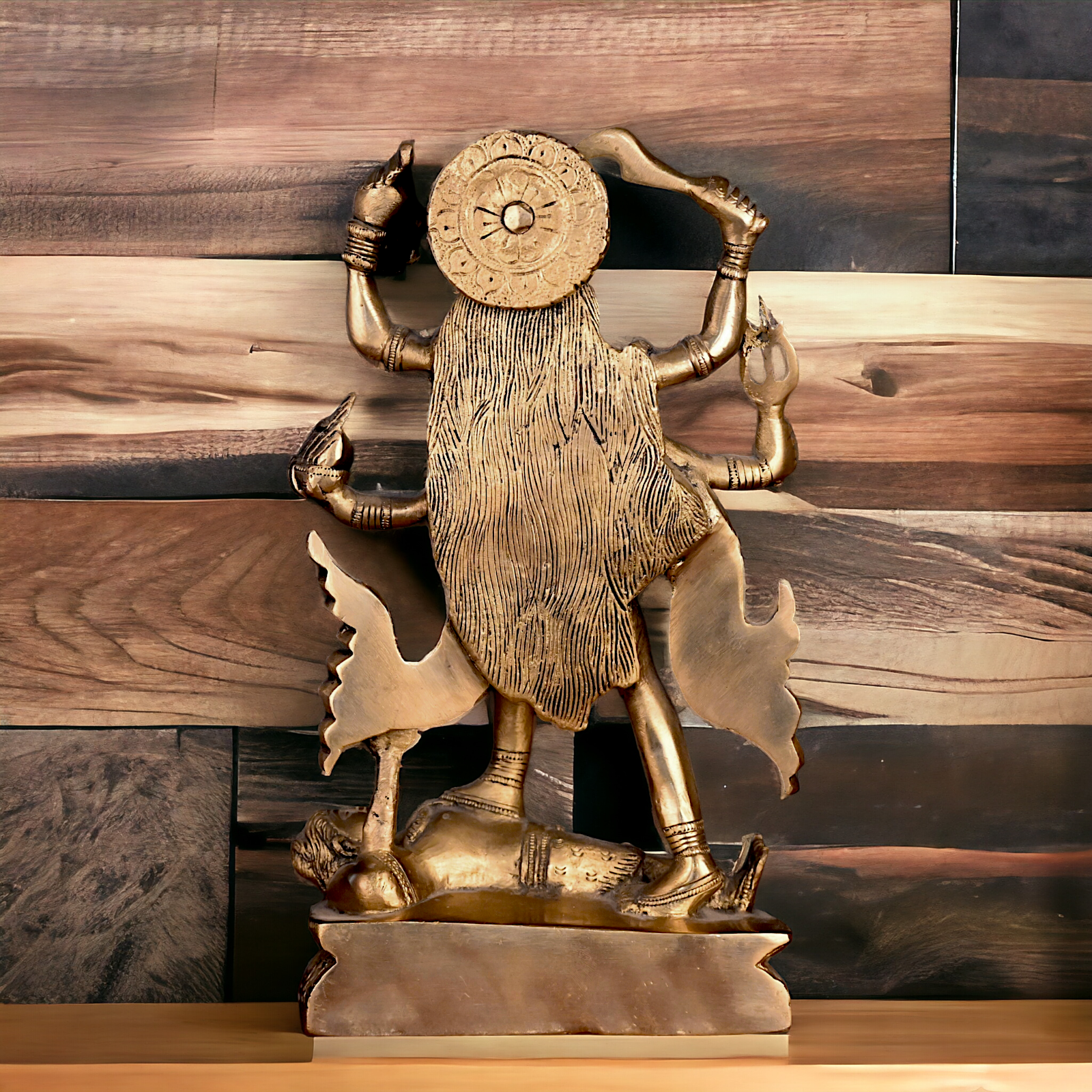 Superfine Brass Kali maa Standing - 9 inches Nikuressence