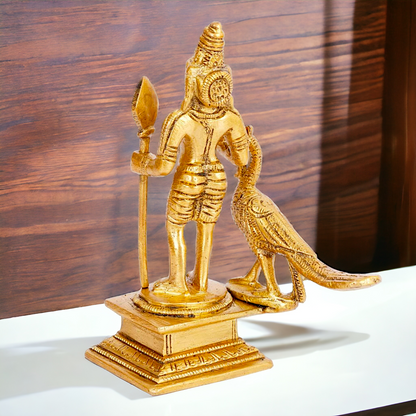 Shop Kartikeya Murugan Solid Brass idol - 4.5 inches Nikuressence