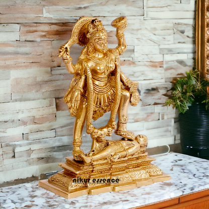 Goddess Kali Maa Solid Brass idol - 7.5 inches Nikuressence