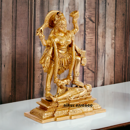 Goddess Kali Maa Solid Brass idol - 7.5 inches Nikuressence