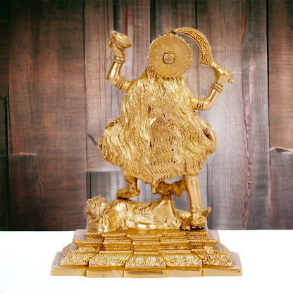 Goddess Kali Maa Solid Brass idol - 7.5 inches Nikuressence