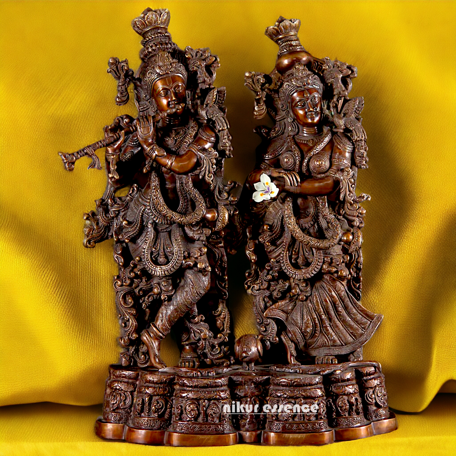 Big Radha Krishna Brass idol - 27 Inch Nikuressence