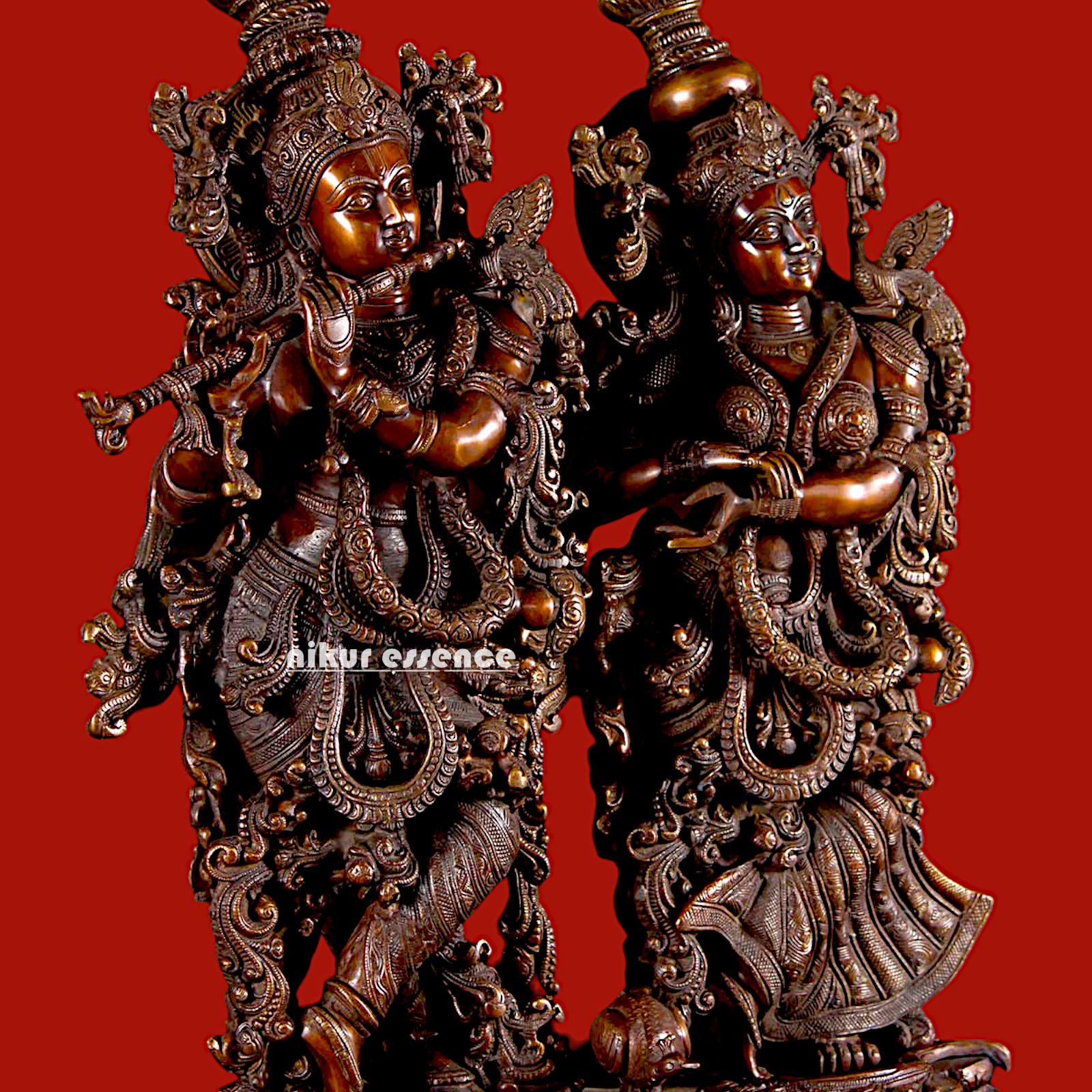 Big Radha Krishna Brass idol - 27 Inch Nikuressence