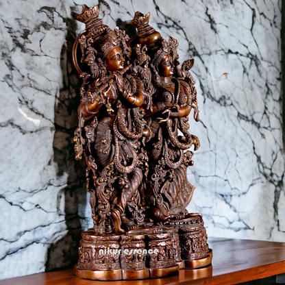 Big Radha Krishna Brass idol - 27 Inch Nikuressence