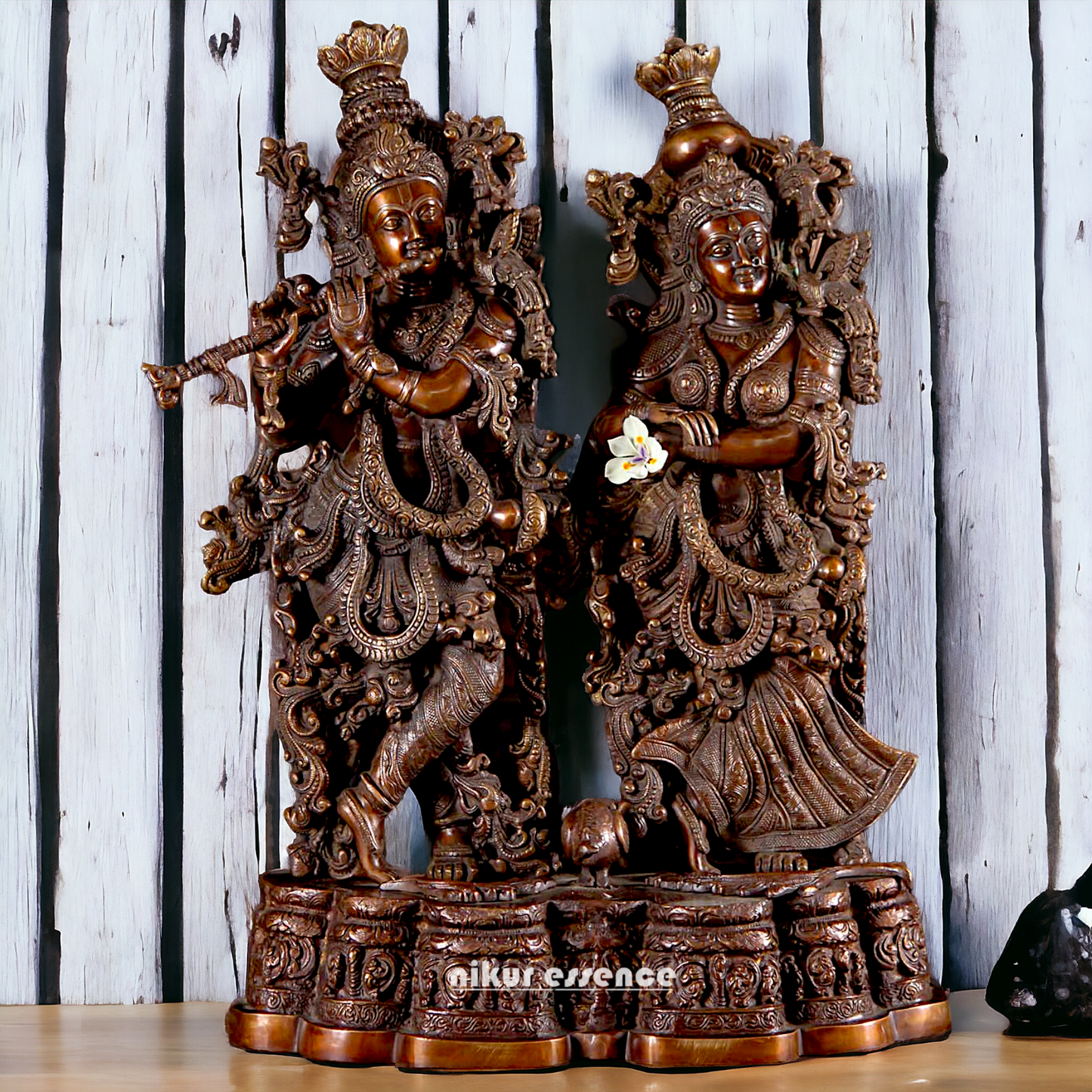 Big Radha Krishna Brass idol - 27 Inch Nikuressence