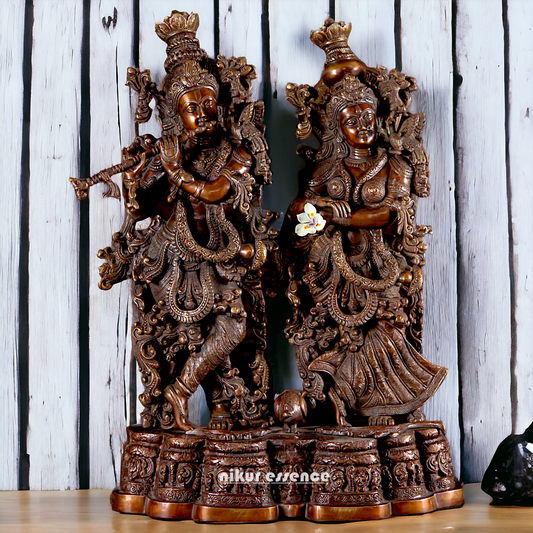 Big Radha Krishna Brass idol - 27 Inch Nikuressence