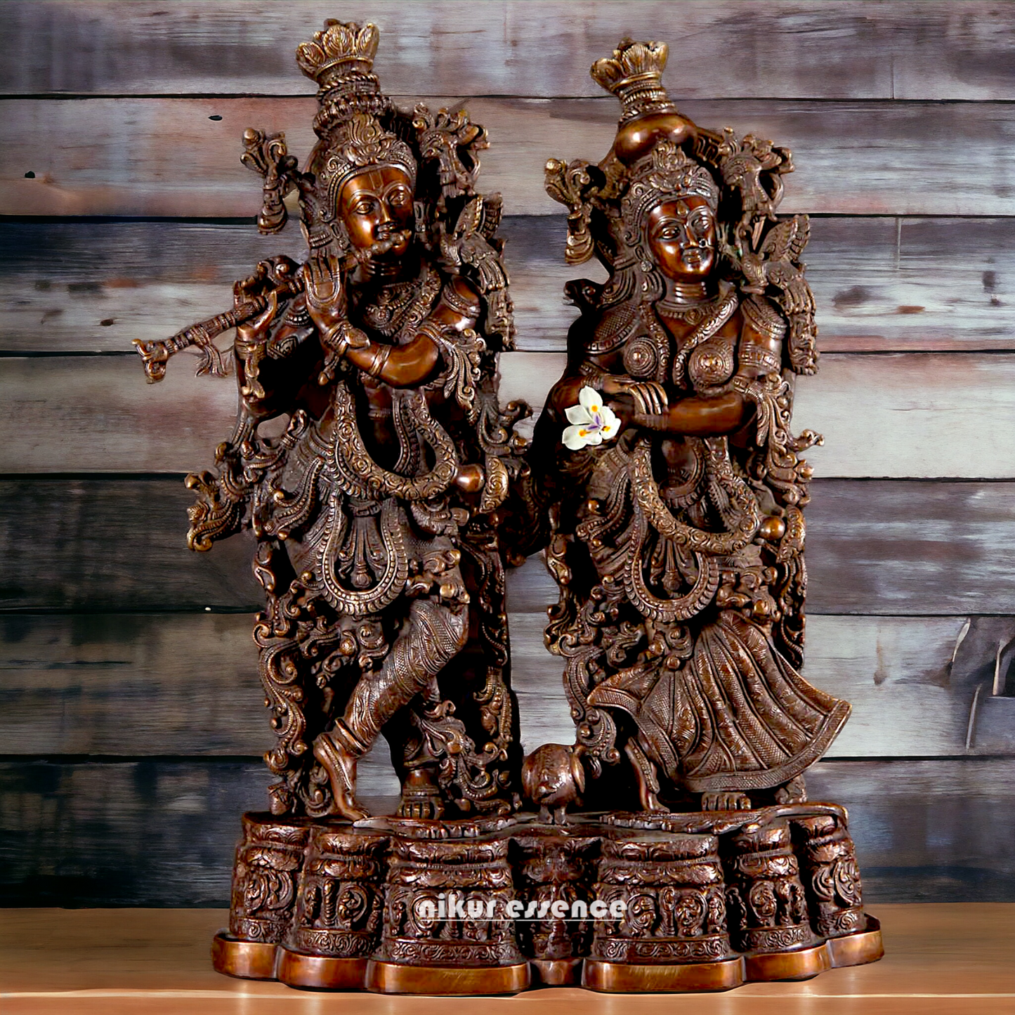 Big Radha Krishna Brass idol - 27 Inch Nikuressence