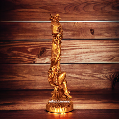 Pure Brass Radha Krishna swinging Jhula statue - 22.5 Inches Nikuressence