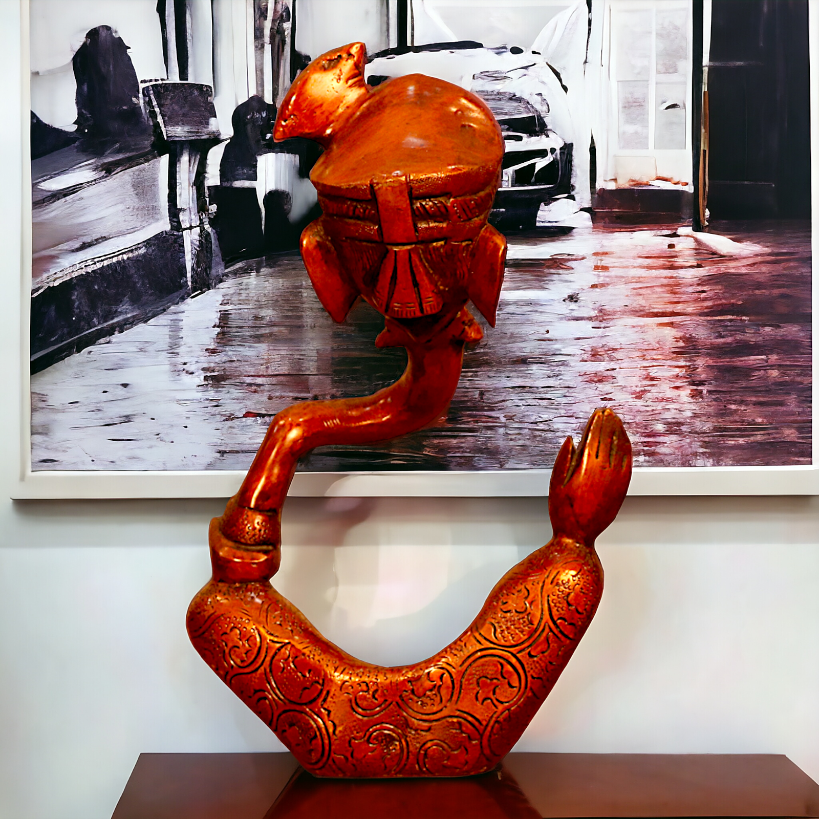 Shop Ganesha brass seated statue - 10.2 Inches Nikuressence