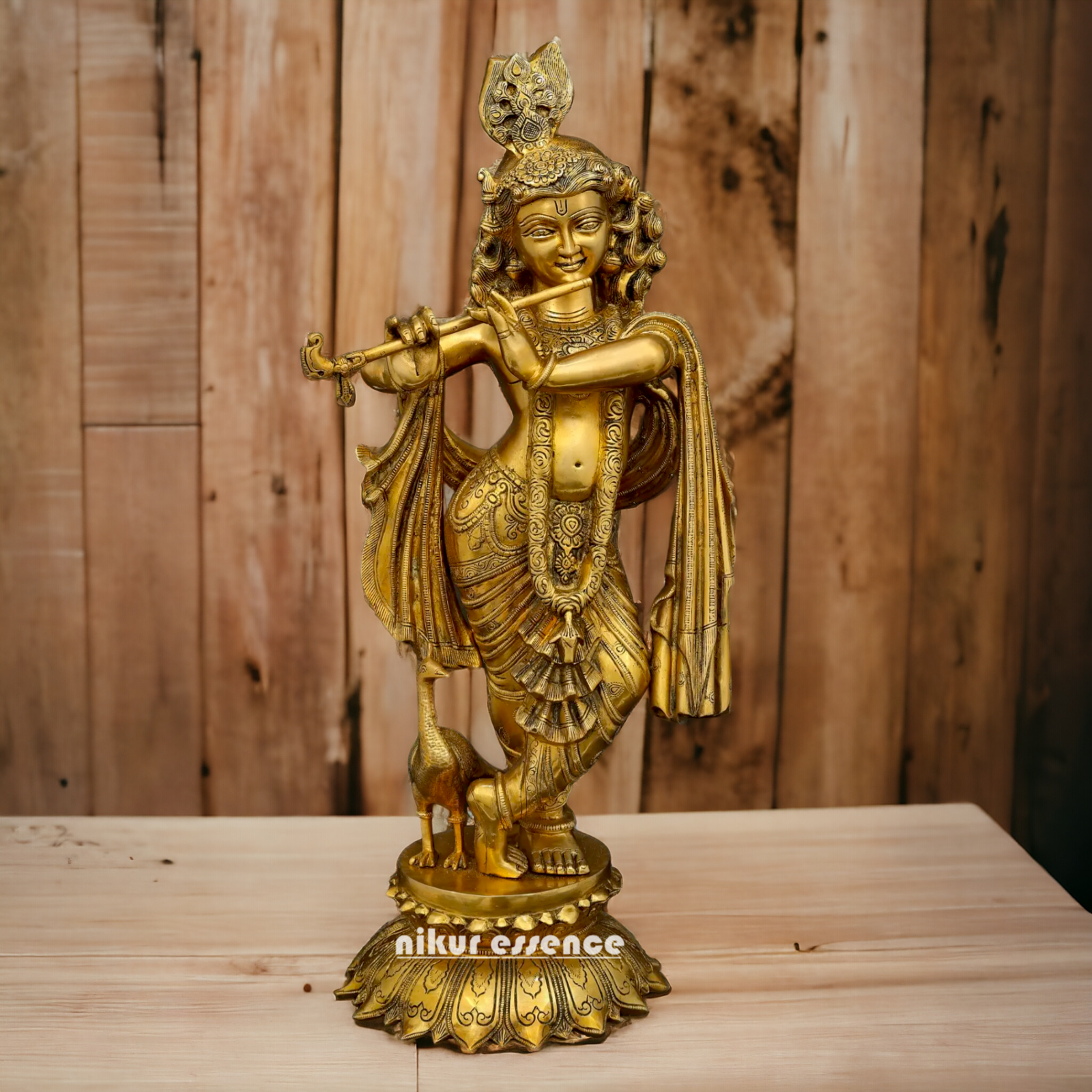 Shop Krishna Beautiful Brass idol - 26 Inches Nikuressence