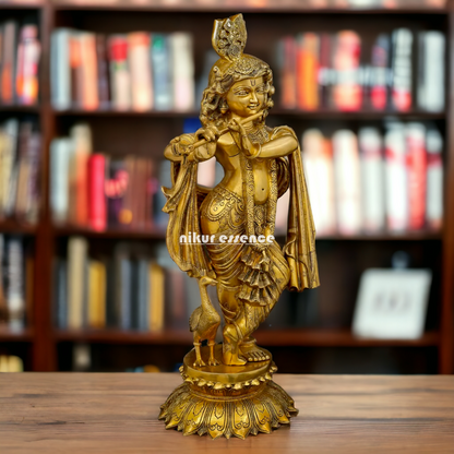 Shop Krishna Beautiful Brass idol - 26 Inches Nikuressence
