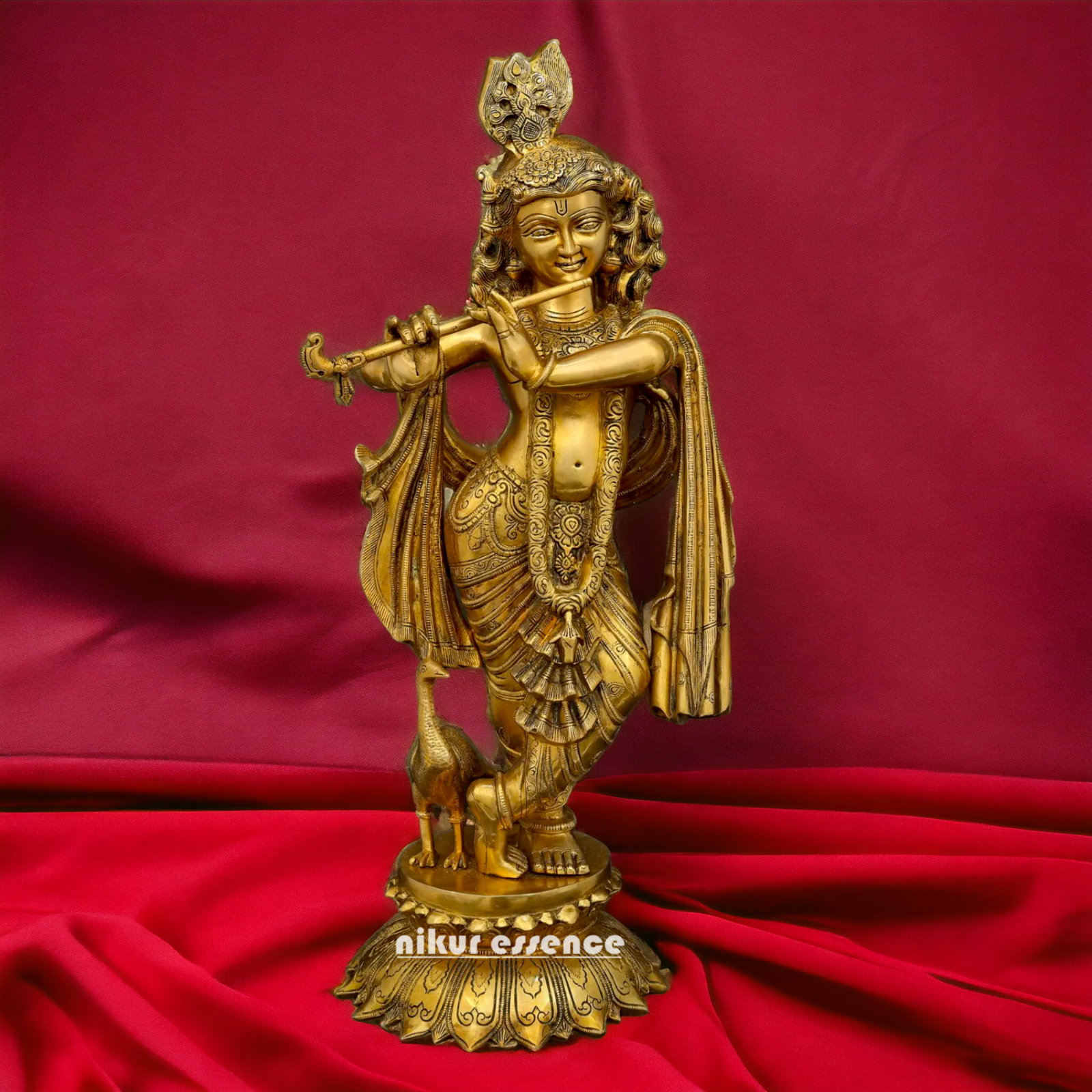 Shop Krishna Beautiful Brass idol - 26 Inches Nikuressence
