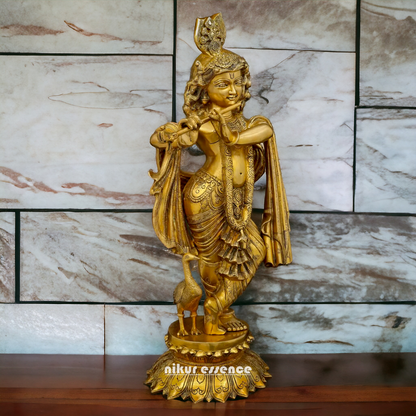 Shop Krishna Beautiful Brass idol - 26 Inches Nikuressence