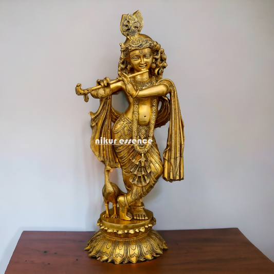 Shop Krishna Beautiful Brass idol - 26 Inches Nikuressence
