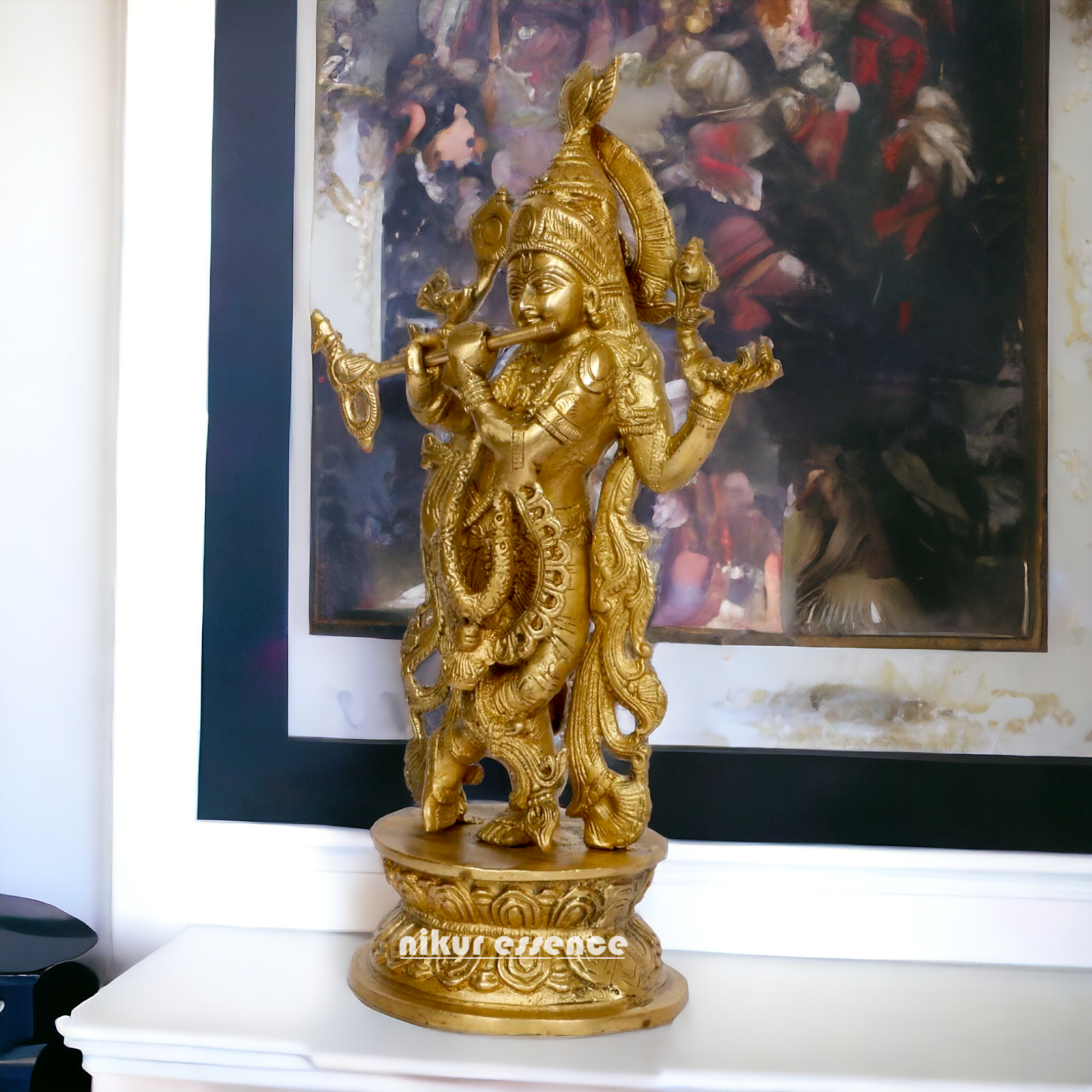 Shop Krishna Beautiful Brass idol - 26 Inches Nikuressence