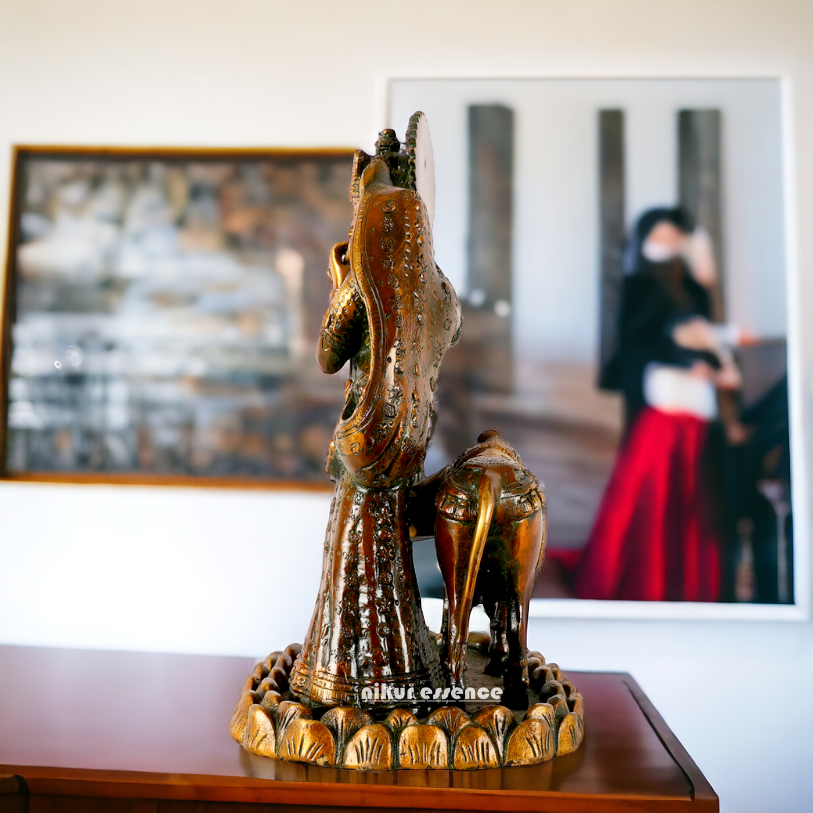 Buy Radha Krishna Brass Idol - 10.5 Inches Nikuressence