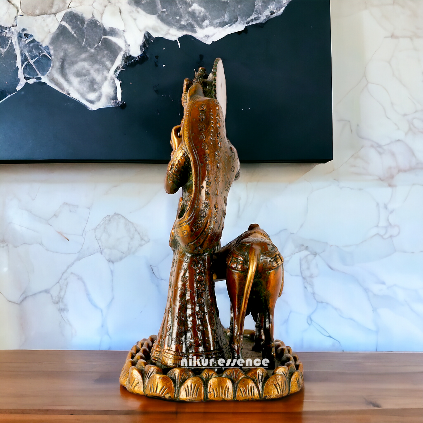 Buy Radha Krishna Brass Idol - 10.5 Inches Nikuressence