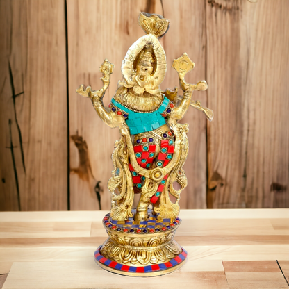 Shop Krishna Murli Stone work idol - 12 Inch Nikuressence