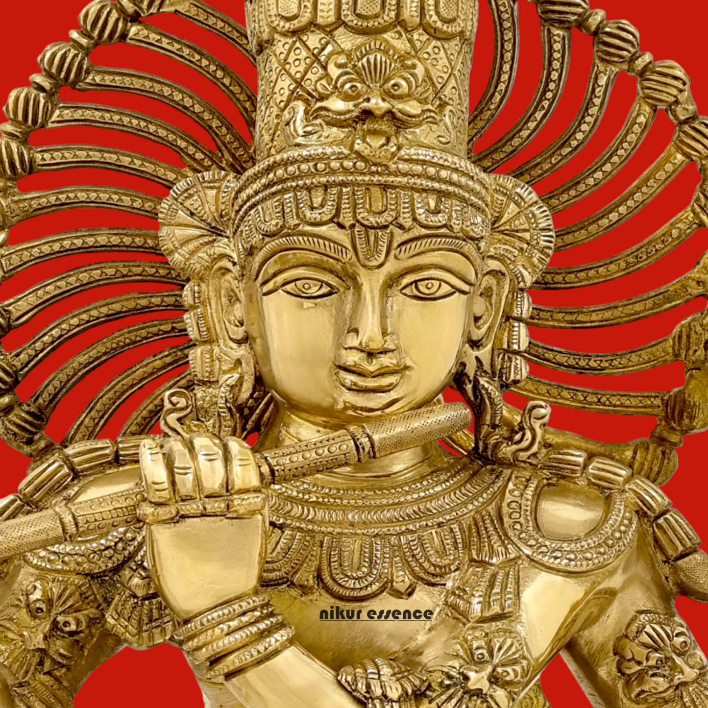 Brass Krishna Standing idol - 24 Inch Nikuressence