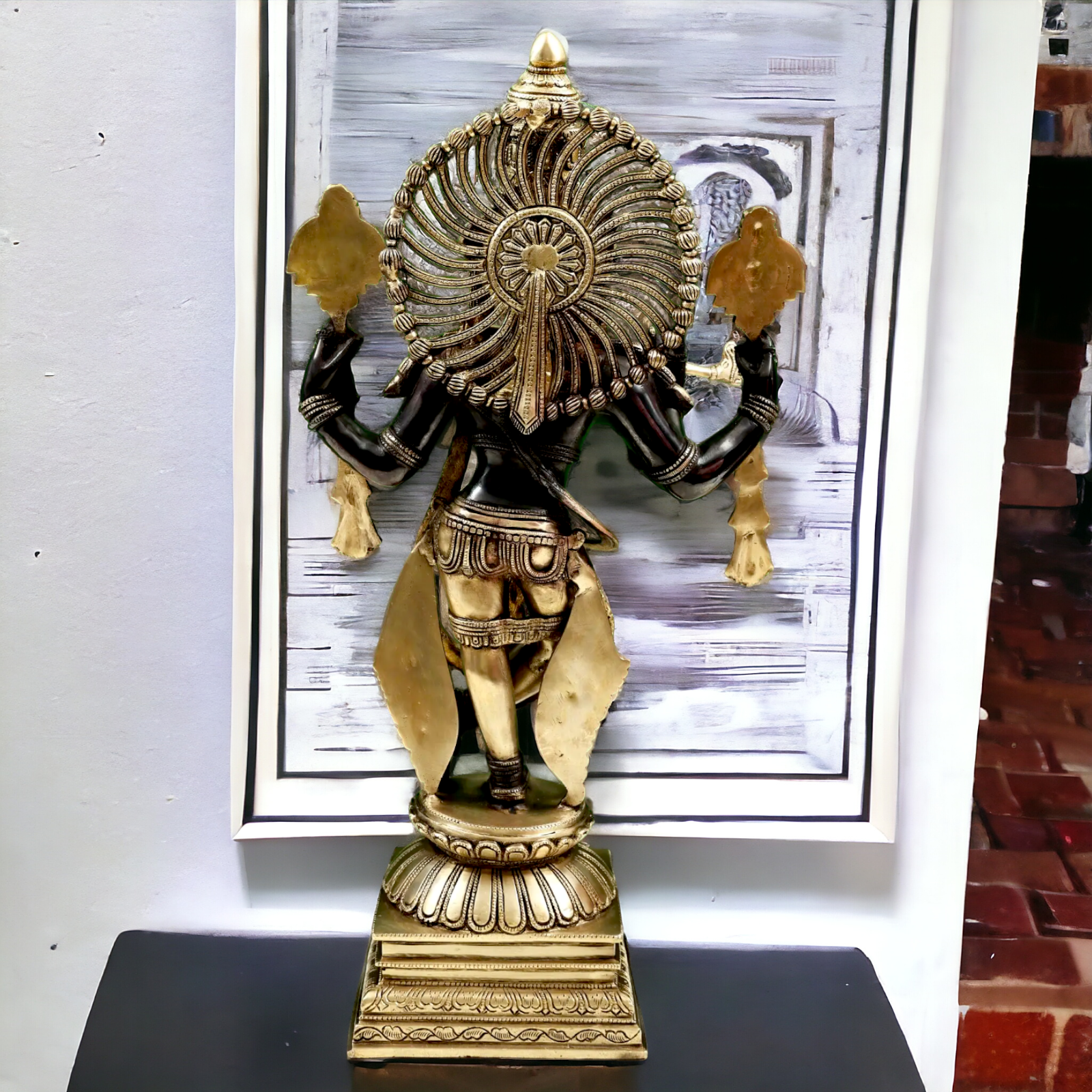 Big Black Krishna Brass idol - 24 Inch Nikuressence
