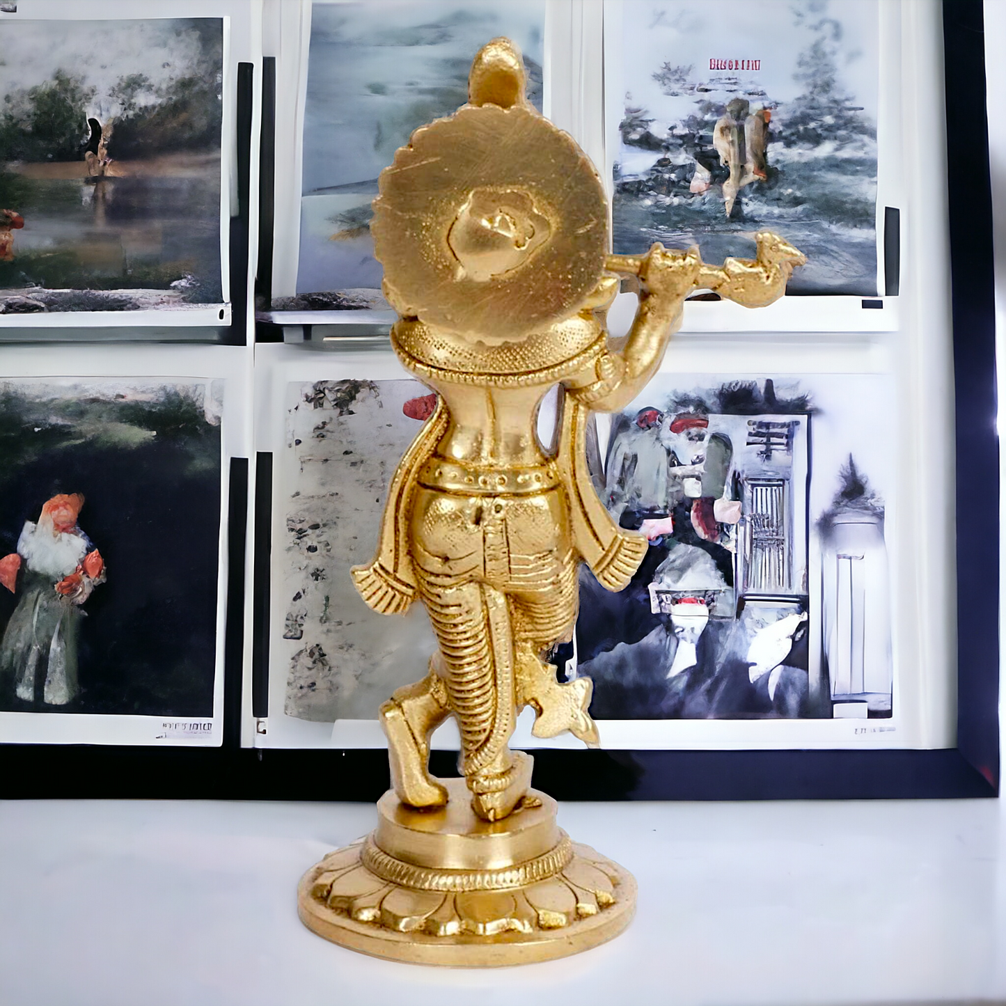 Pure Brass Krishna statue - 7 Inch Nikuressence