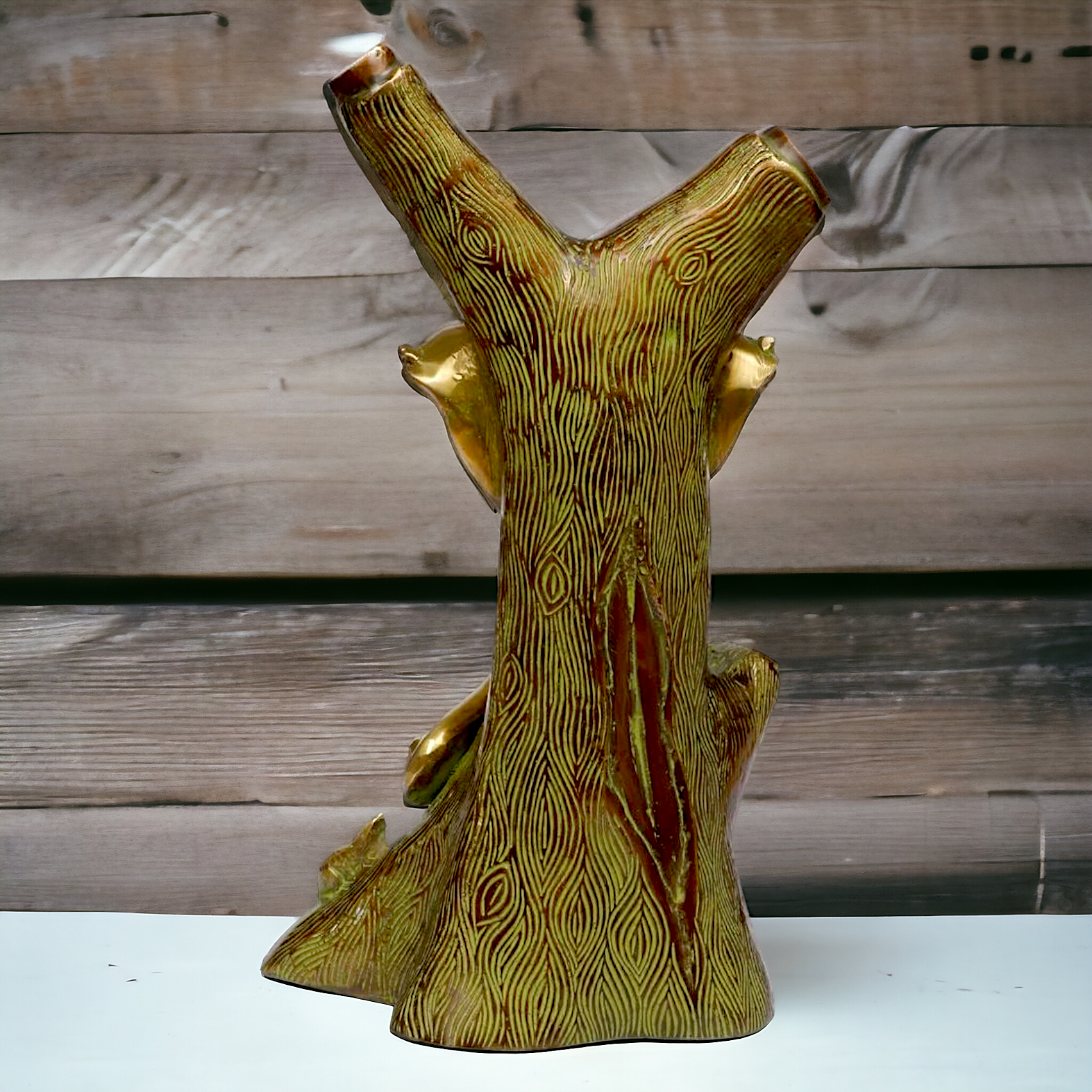 Buy Tree style Ganesha Brass idol - 12 Inch Nikuressence