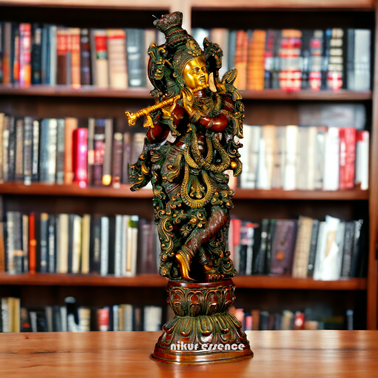 Big Krishna Govind Brass idol - 29.7 inches Nikuressence