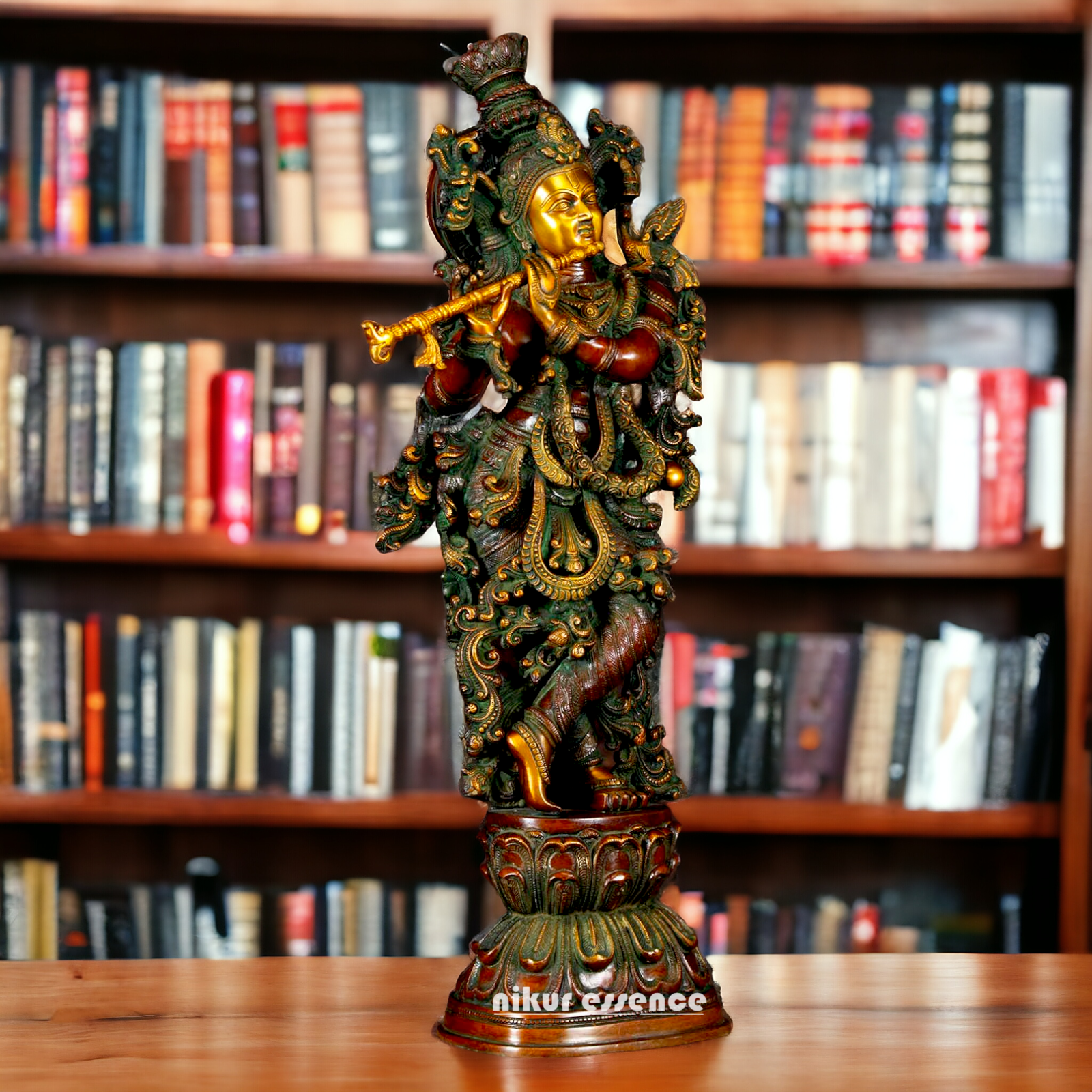 Big Krishna Govind Brass idol - 29.7 inches Nikuressence