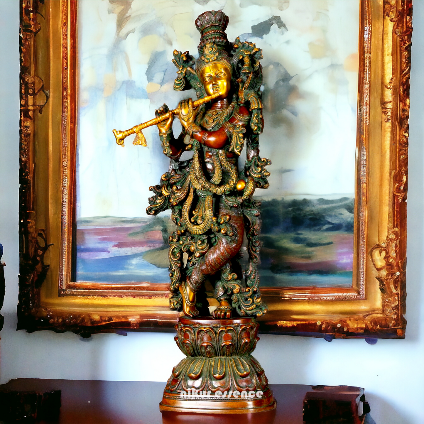 Big Krishna Govind Brass idol - 29.7 inches Nikuressence