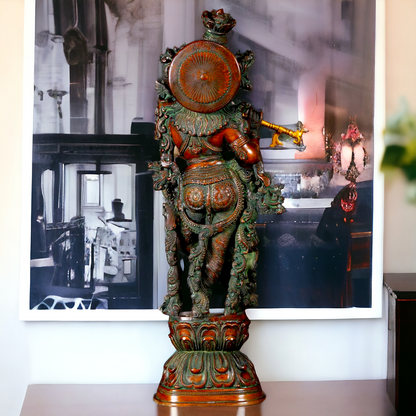 Big Krishna Govind Brass idol - 29.7 inches Nikuressence
