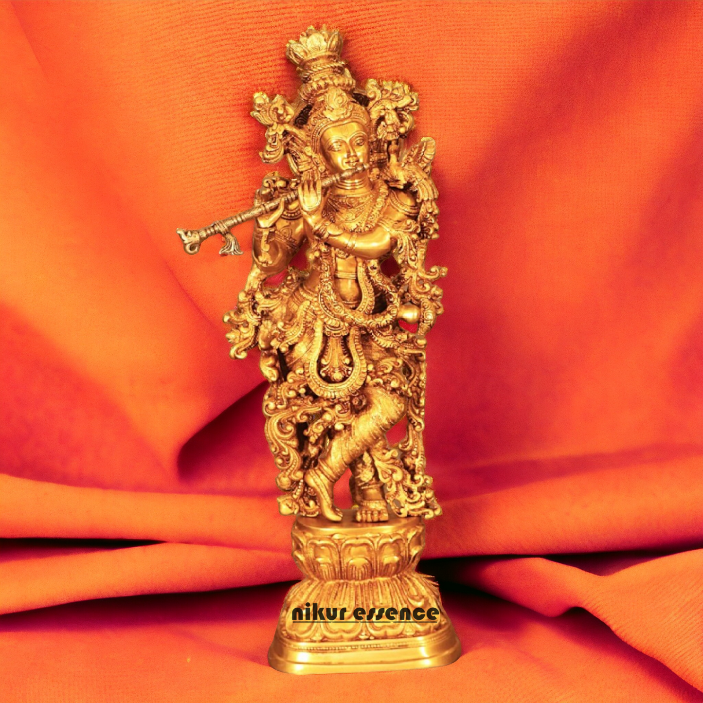 Pure Brass Krishna God Large idol - 30 inches Nikuressence