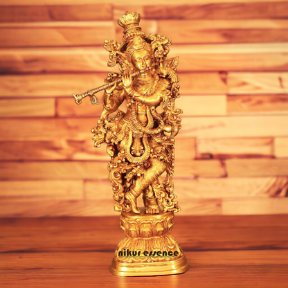Pure Brass Krishna God Large idol - 30 inches Nikuressence