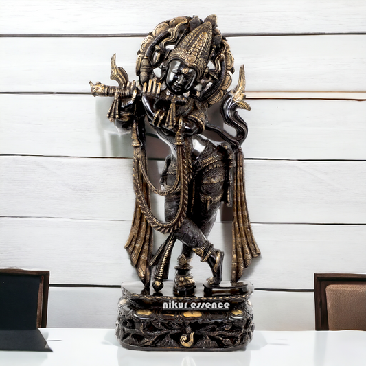 Brass Krishna God Black idol - 22.5 inches Nikuressence