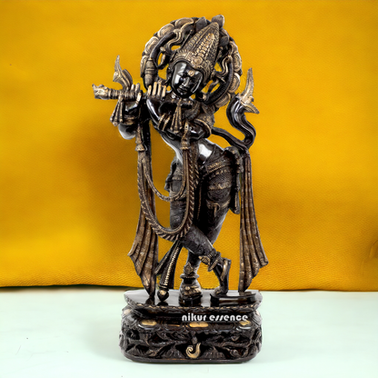 Brass Krishna God Black idol - 22.5 inches Nikuressence