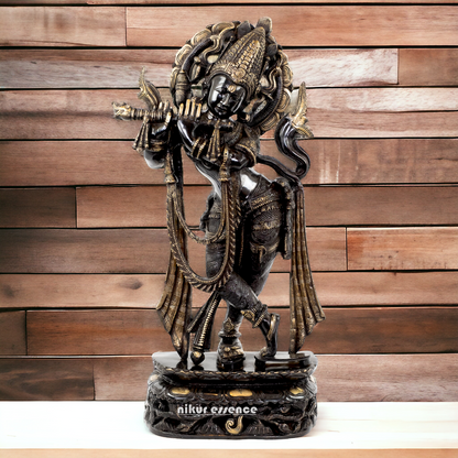 Brass Krishna God Black idol - 22.5 inches Nikuressence