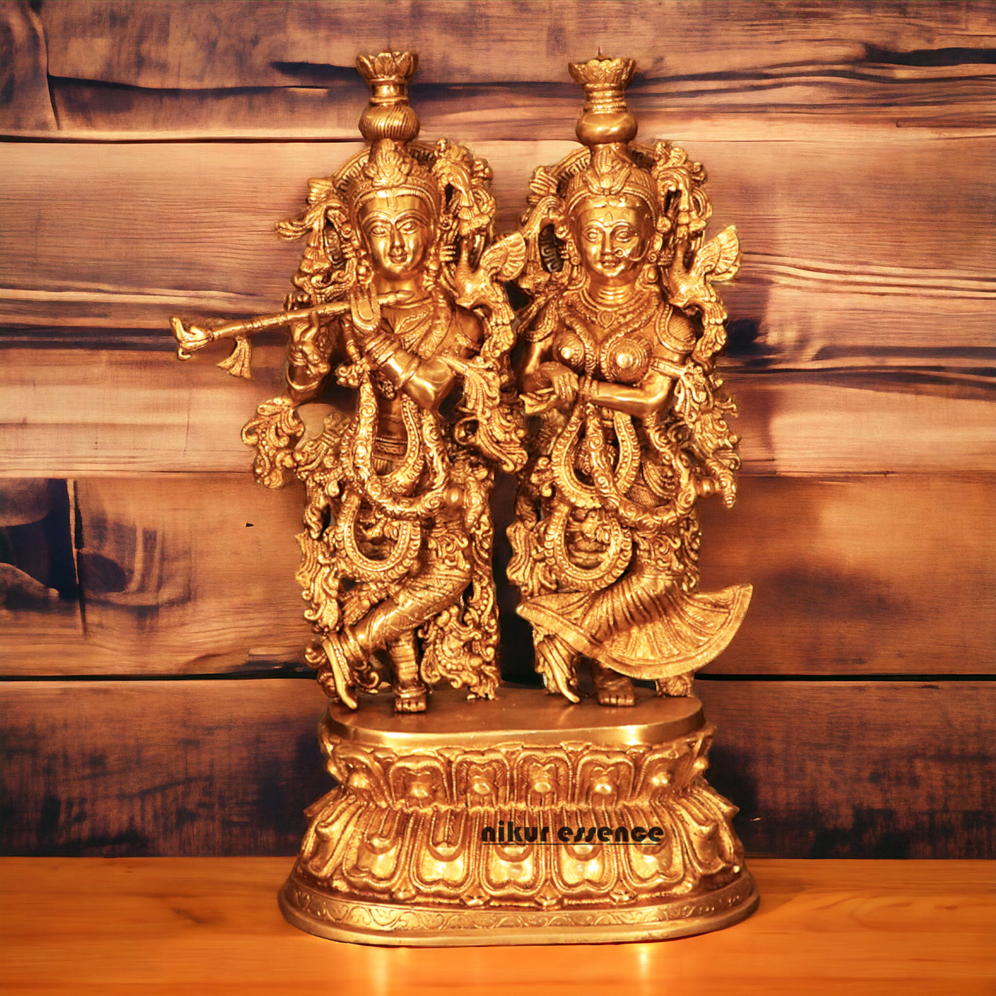 Solid Brass Radha Krishna Standing statue - 21 inches Nikuressence