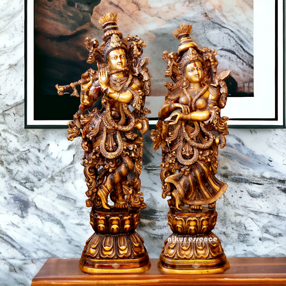Big Radha Krishna Brass couple idol - 30 inches Nikuressence