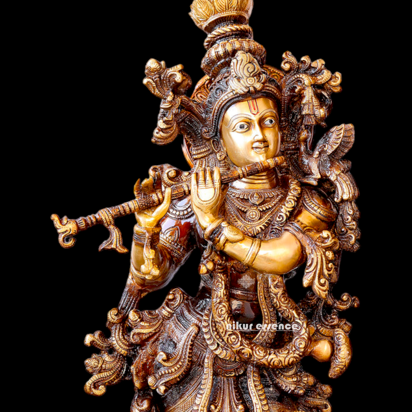 Big Radha Krishna Brass couple idol - 30 inches Nikuressence