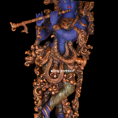 Big Krishna Standing with Playing Flute idol - 30 inches Nikuressence