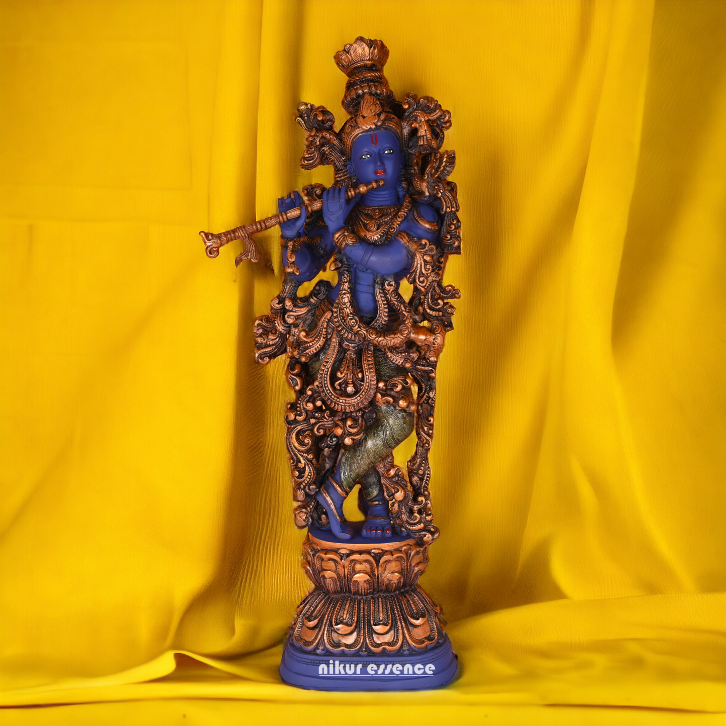 Big Krishna Standing with Playing Flute idol - 30 inches Nikuressence